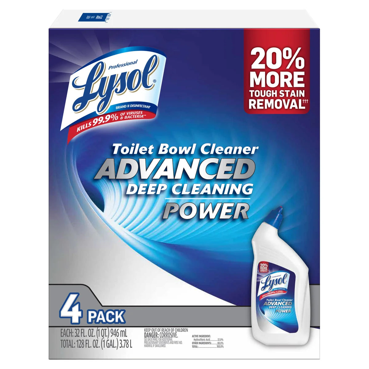 Lysol Advanced Toilet Bowl Cleaner 4-count