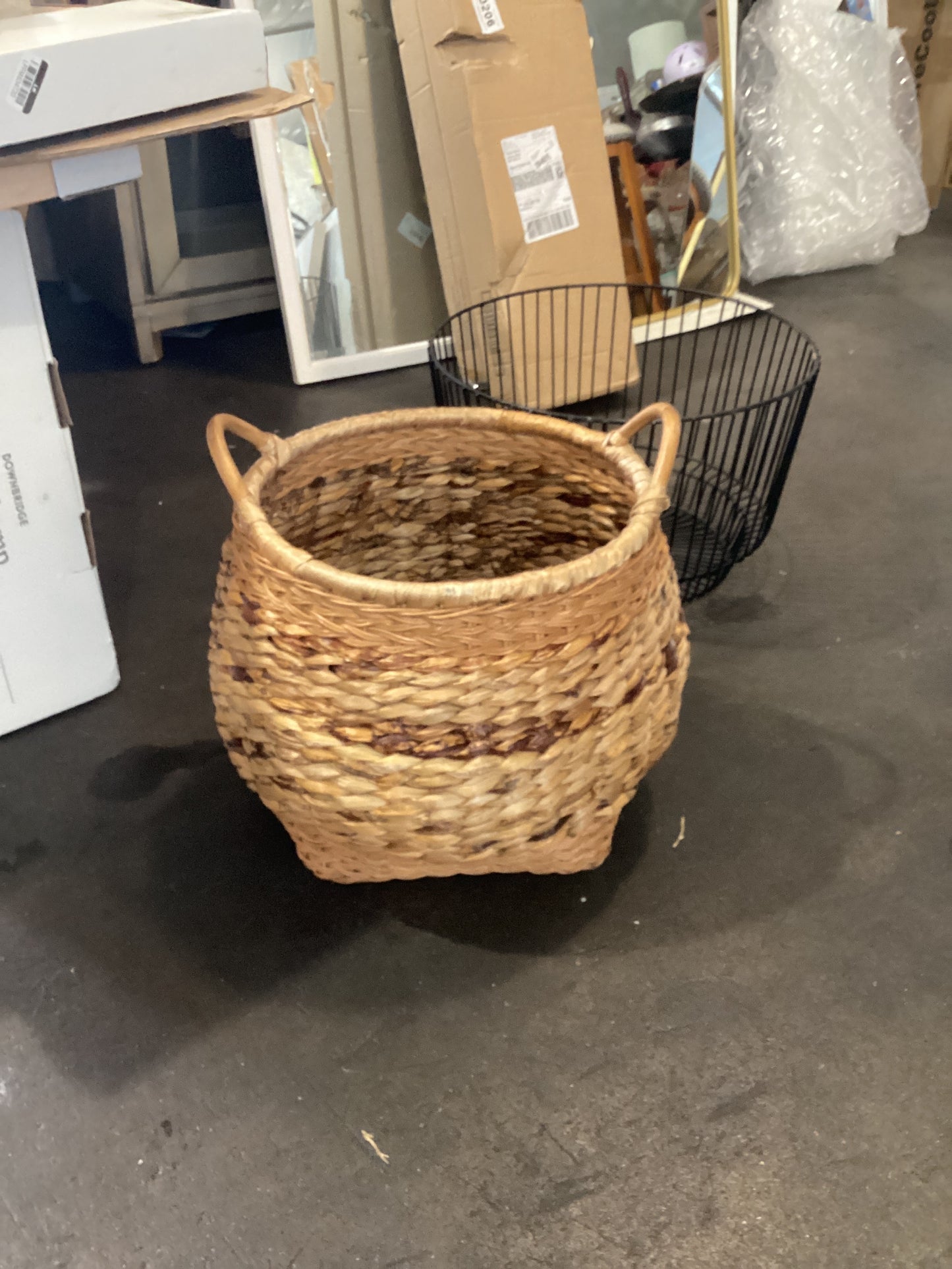 Small Woven Basket with Handles