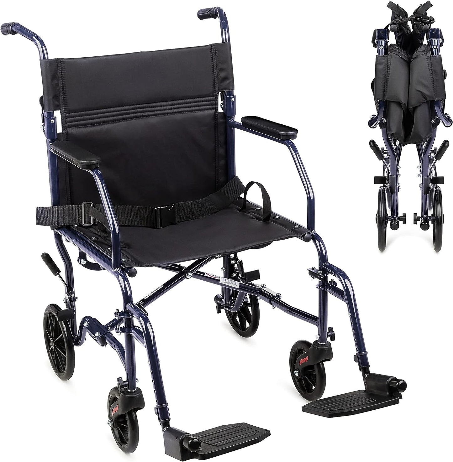 Steel Transport Chair with 19" Seat