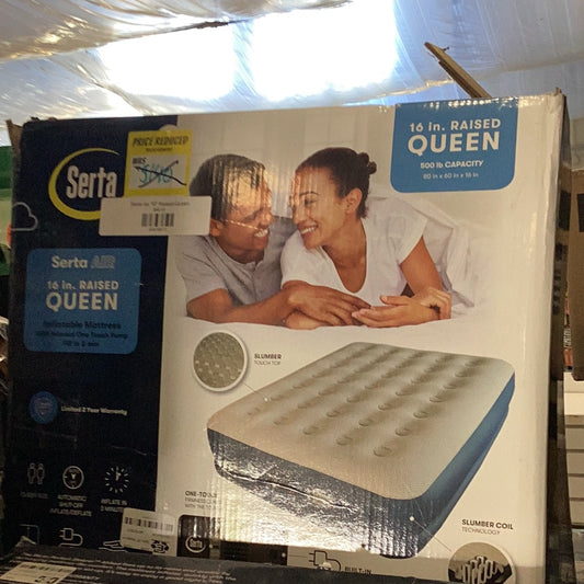 Serta 16" Raised-Queen Air Mattress