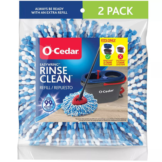 O-Cedar EasyWring RinseClean Mop Refill 2 pk