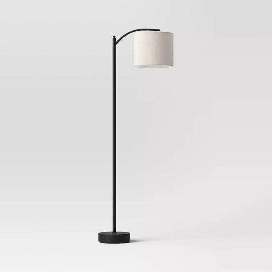 Downbridge Floor Lamp with Shade Black/Tan - Threshold™