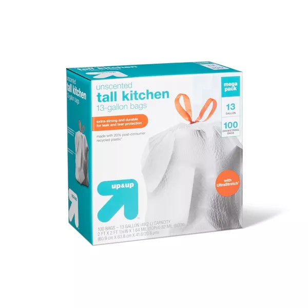 UltraStretch Tall Kitchen Drawstring Trash Bags