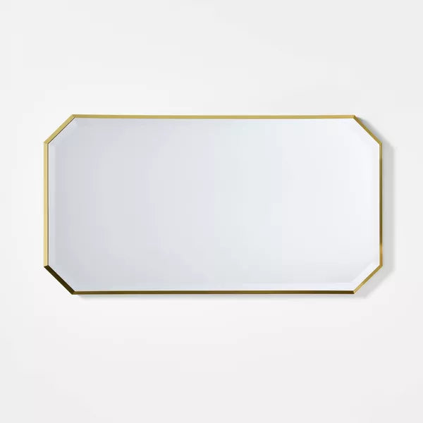 Geometric Wall Mirror Brass - Threshold™ - 16"x30"