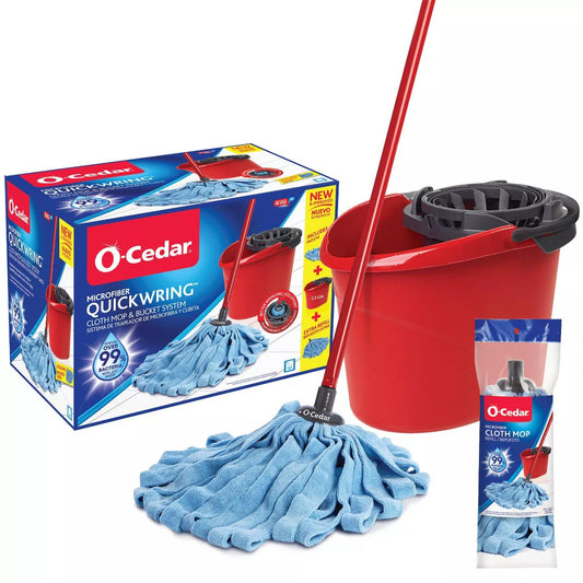 O-Cedar Microfiber Cloth Mop & QuickWring Bucket System