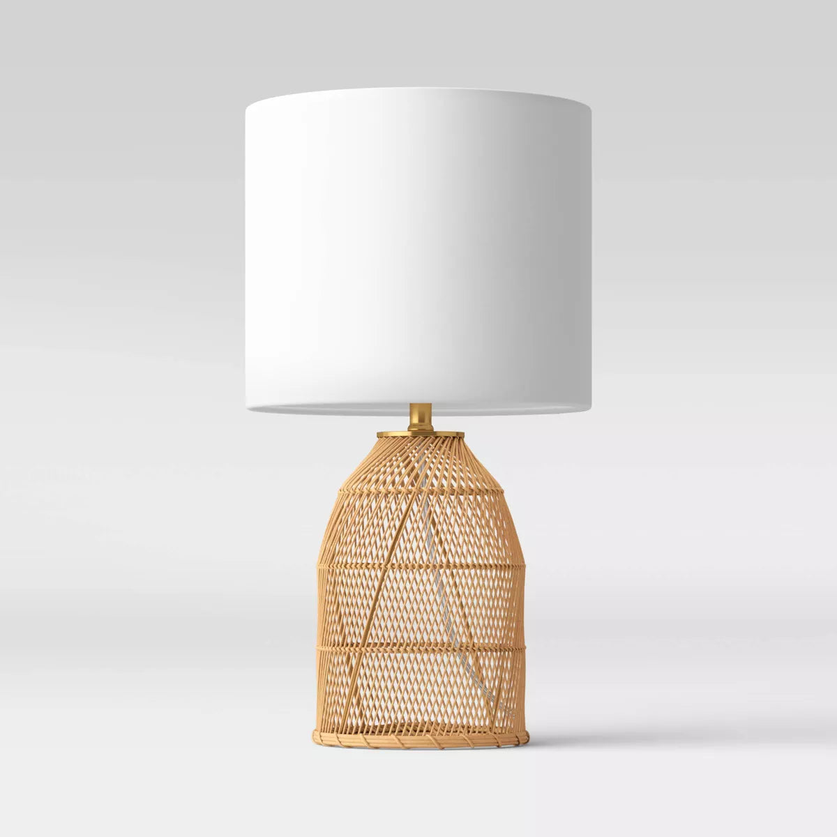 Rattan Diagonal Weave Table Lamp Tan - Opalhouse™