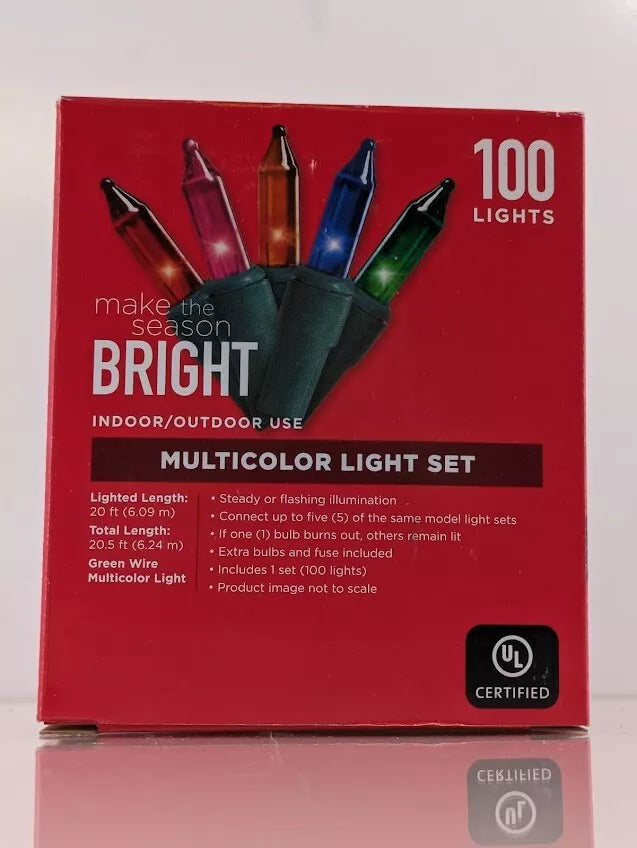 Make The Season Bright Christmas Indoor/Outdoor 100-Ct multi